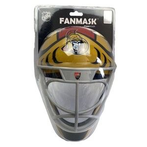 Ottawa Senators Hockey Fan Mask Goalie Mask Man Cave Gold Black Red NHL NEW